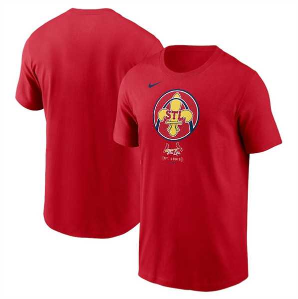 Men's St. Louis Cardinals Red 2024 City Connect Large Logo T-Shirt,We sell and wholesale Men's St. Louis Cardinals Red 2024 City Connect Large Logo T-Shirt on line form chian!